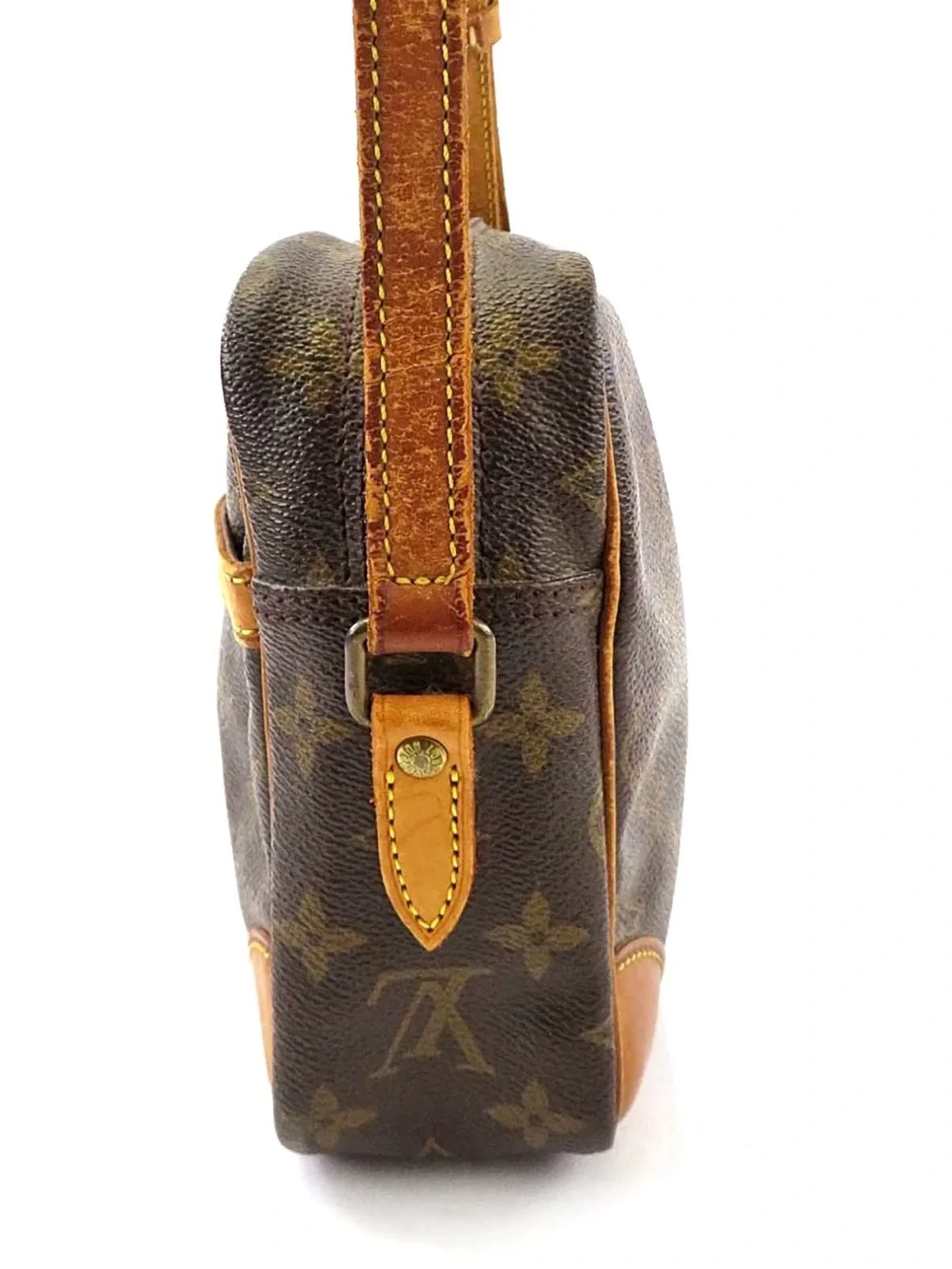 Louis Vuitton Monogram Canvas Messenger Bag with Tan Trim